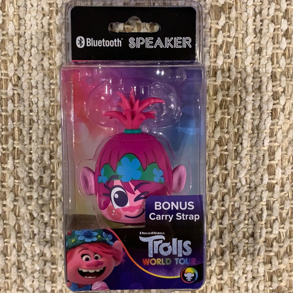 Trolls World Tour Bluetooth Speaker iHome for Kids With Carry Strap New